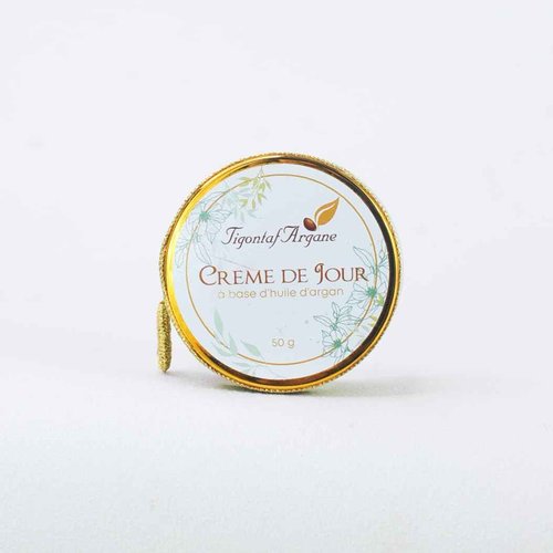 Crème de Jour - Tigontaf Argan Day Cream - Morning Face Skin Care – Lightweight Daily Moisturizer with Argan & Vitamin E – Fights Dryness and Revives Glow – For Face & Neck - 50g /1.7oz
