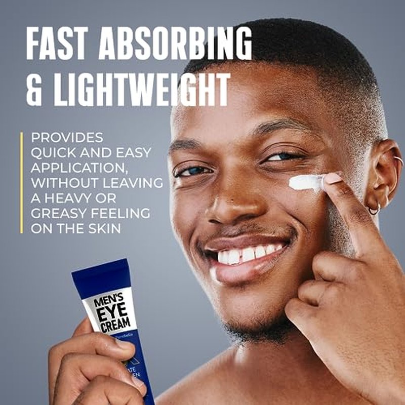 Mens Eye Cream - Eye Bags Treatment for Men & Wrinkle Reduction | Collagen, Vitamin B3, Peptides, 5% Caffeine ? Mens Under Eye Cream Bag Remover ? Puffy Eyes Treatment for Men
