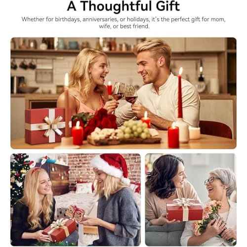 Matekxy 8" Lighted Makeup Mirror with Magnification - 1X/10X Magnifying Desk Mirror with Rechargeable LED Lights, 3 Colors Dimmable Tabletop Mirror, Brass Gold