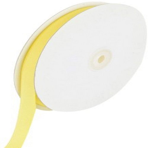 Creative Ideas Solid 3/8-Inch Grosgrain Ribbon, 50-Yard, Canary Yellow