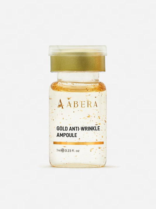 ABERA Gold Anti-Wrinkle Ampoule, Anti-Aging Serum For All Skin Type with Peach Extract and Hyaluronic Acid, Skin Firming & Firming Serum, Hydrating Serum (1 Ampoule)