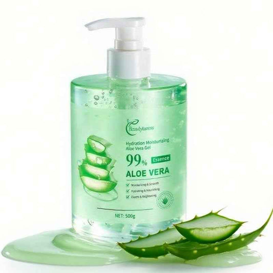 BEAUTYTURESS Aloe Vera Gel 17.64 oz – Hydrating Gel for Face, Body & Hair – Fast-Absorbing, Non-Sticky – Daily Use for Dry Skin & After Sunburn Relief