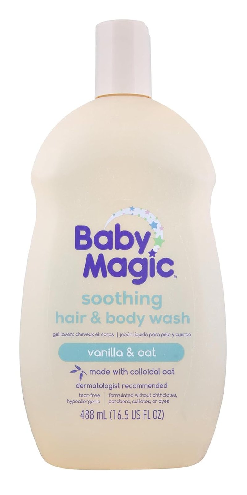 Baby Magic Soothing Hair & Body Wash - Vanilla & Oat | Tear-Free, Hypoallergenic Formula for Delicate Skin, 16.5 Fl Oz
