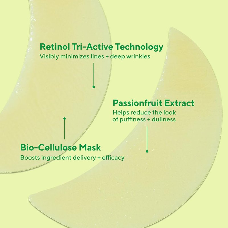 Murad Retinol Eye Masks - Bio-Cellulose Under Eye Patches for Lines, Wrinkles & Puffiness | Full Absorption