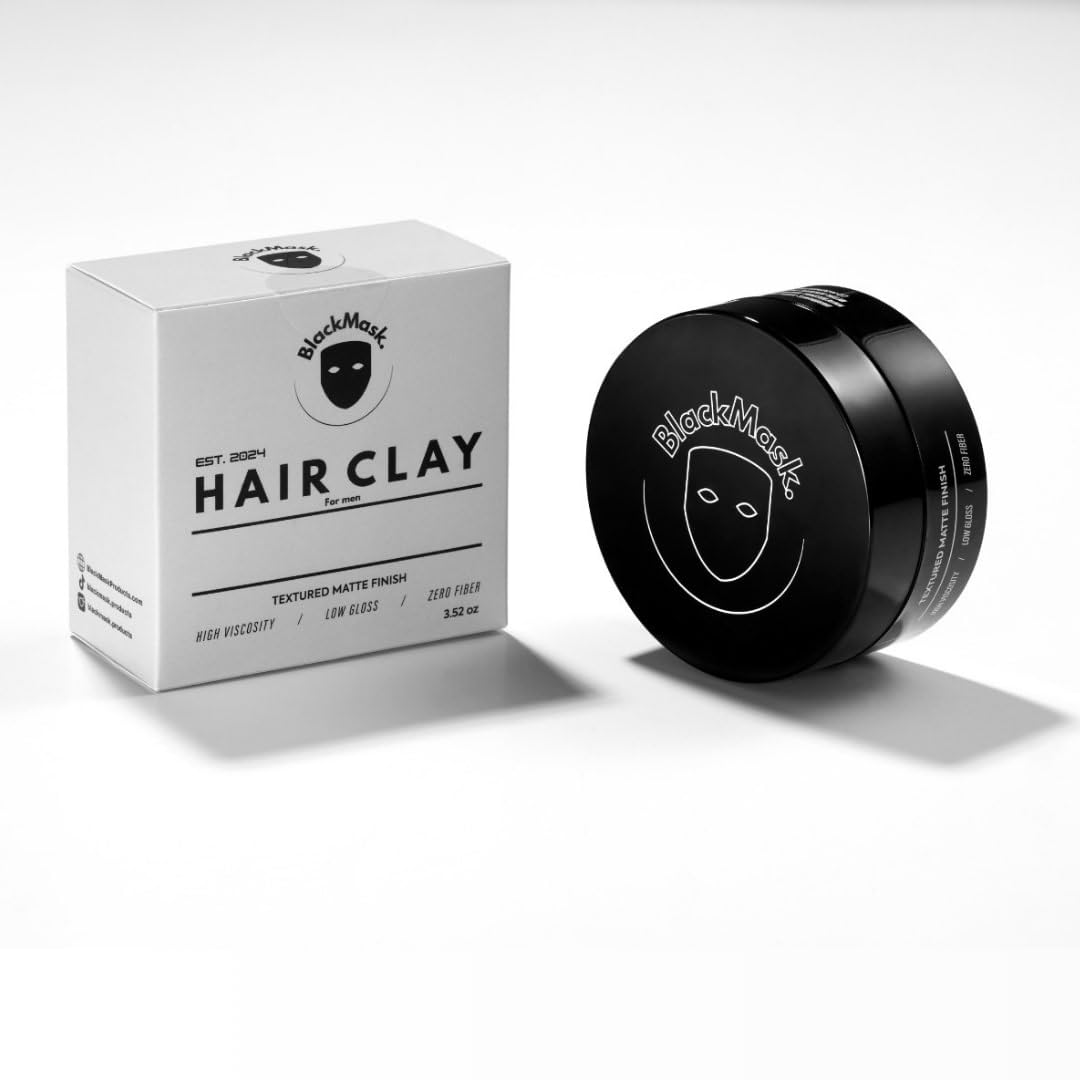 Hair Clay for Men - Matte Finish with Strong Hold | Adds Texture & Volume (3.52 oz)