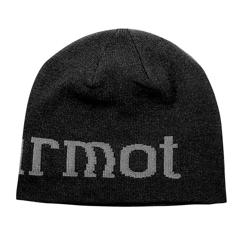 MARMOT Summit Hat - Knit Skullcap Beanie, Black/Steel Onyx, One Size