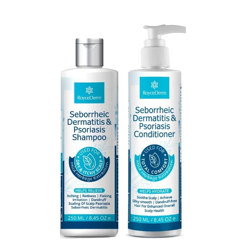 Roycederm Psoriasis Shampoo & Conditioner Bundle - Dry, Itchy Scalp Relief | Scalp Care Set