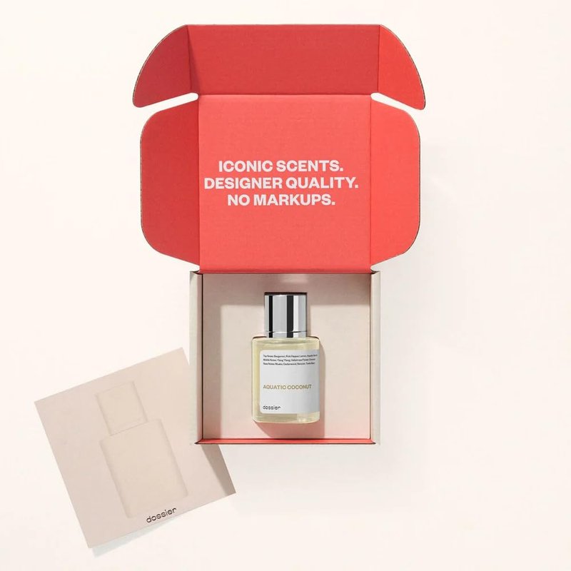 Dossier - Aquatic Coconut - Eau de Parfum - Inspired by Beach Walk - Long-Lasting Fragrance - Unisex - 1.7 fl oz (50ml)