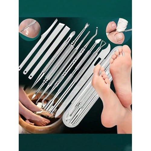 Ultimate 10-in-1 Medical Pedicure Set - Professional Stainless Steel Foot File, Callus Remover & Nail Care Tools with Portable Case