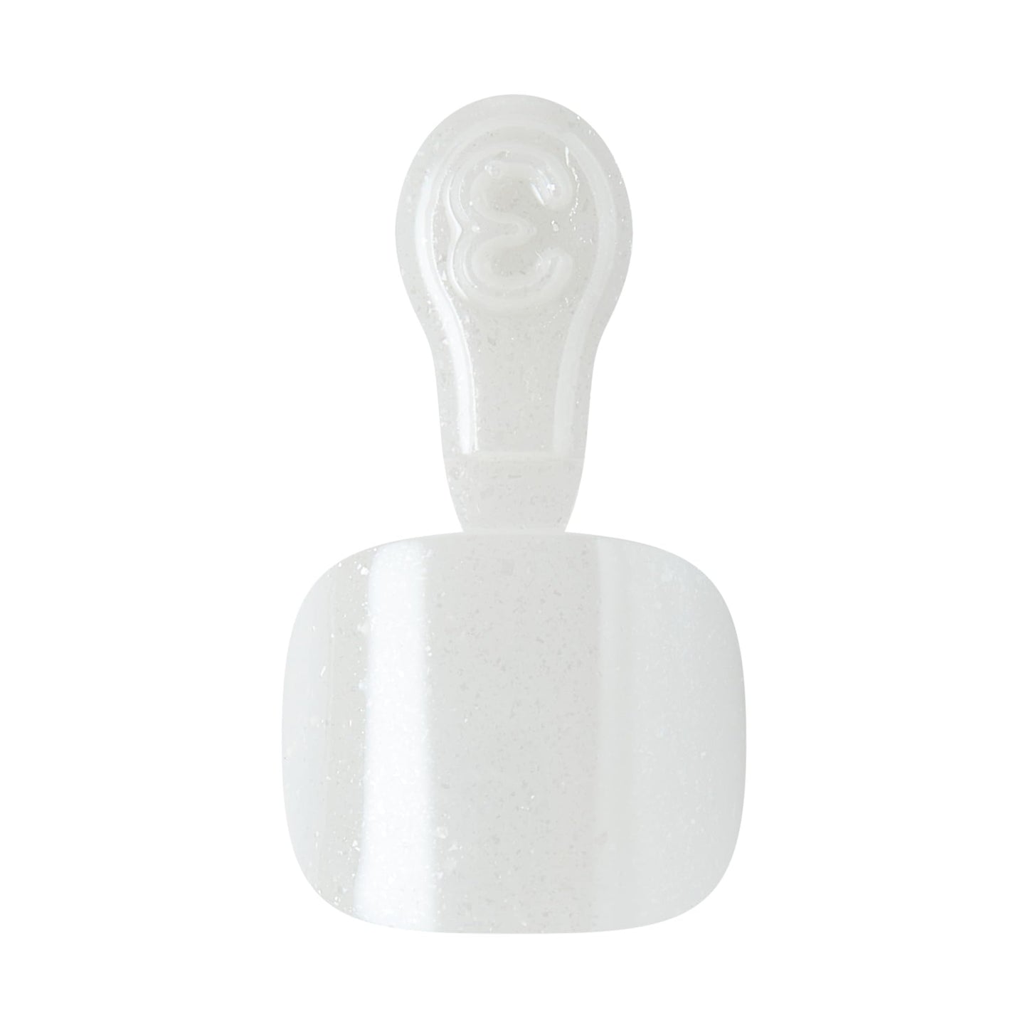 Kiss Glam, Press On Nails, Nail glue included, 'Twinkle Toes', White, Short Size, Squoval Shape, Includes 26 Toenails, 2g Glue, 1 Manicure Stick, 1 Mini File