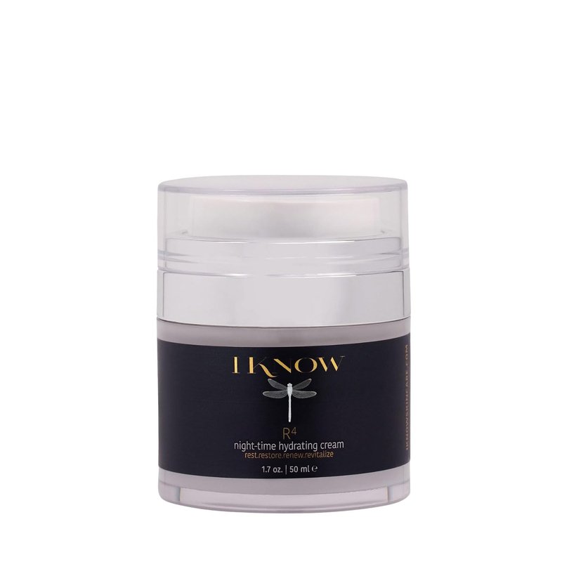 IKNOW R4 Night-Time Hydrating Cream, Hyaluronic Acid Restorative Night Cream, Revitalize with R4 Skincare, Moisturizer Face Cream, Hydrating Skincare for Renewing Night-Time Routine, (1.7oz)