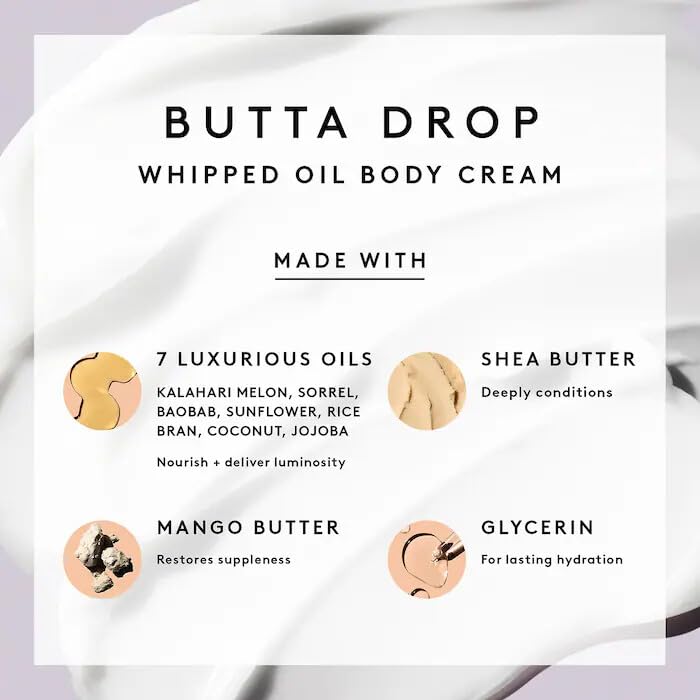 Butta Drop Whipped Oil Body Cream - Nourishing Tropical Oils & Shea Butter | Luxurious Hydration