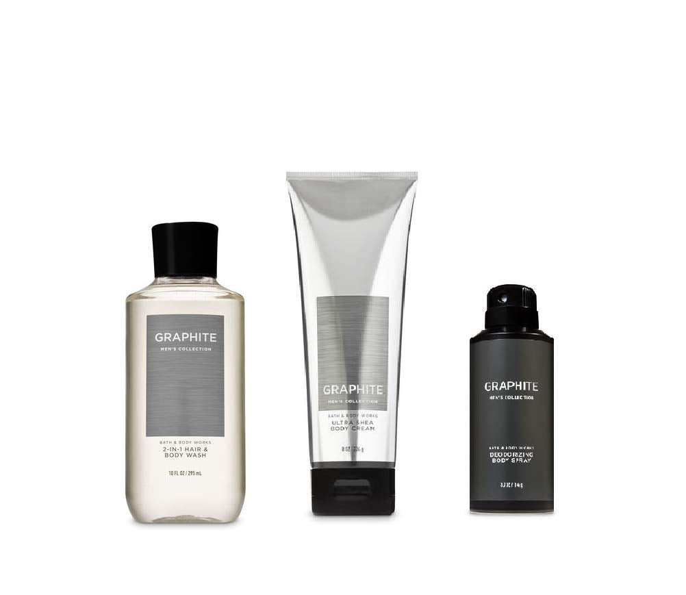 Graphite 2-in-1 Hair & Body Wash | Ultra Shea Body Cream & Deodorizing Spray Set