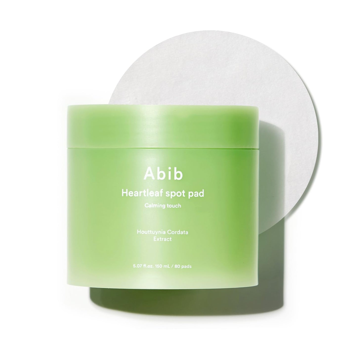 Abib Heartleaf Spot Pad Calming Touch 80pads 5.07 fl.oz. | Korean Acne Soothing Toner Pads for Face, Cleansing, Disposable, Exfoliant, Skin Care