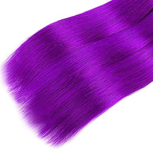 Ombre Purple Straight Bundles Black To Purple Human Hair 3 Bundles Brazilian 100% Unprocessed Virgin Extensions Double Weft Bundle 10 12 14 Inch