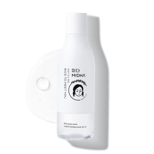 MIDHA Rice Pure Toner, 6.76fl.oz/200ml, Hydrating, Soothing, Fast-Absorbing Daily Toner – Lightweight, Vegan, Alcohol-Free, Clean Beauty Skincare for Sensitive & Dry Skin