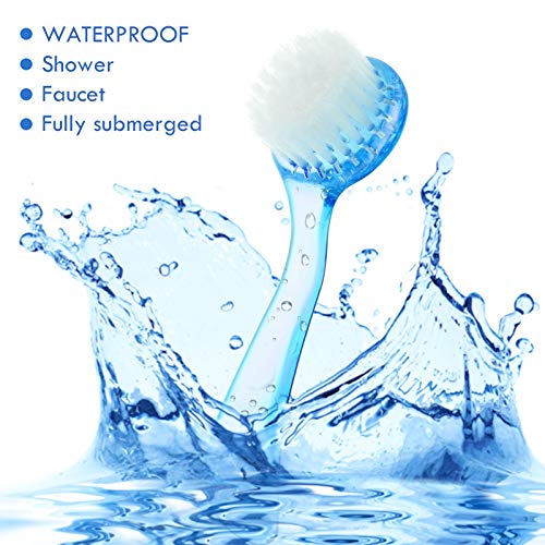 3 Pieces Facial Cleansing Brush Acrylic Handle Face Scrubbers Soft Bristle Exfoliator Cleaner Brush Scrub Exfoliating Facial Scrubber for Face Care Makeup Skincare Removal(Pink, Purple, Blue)