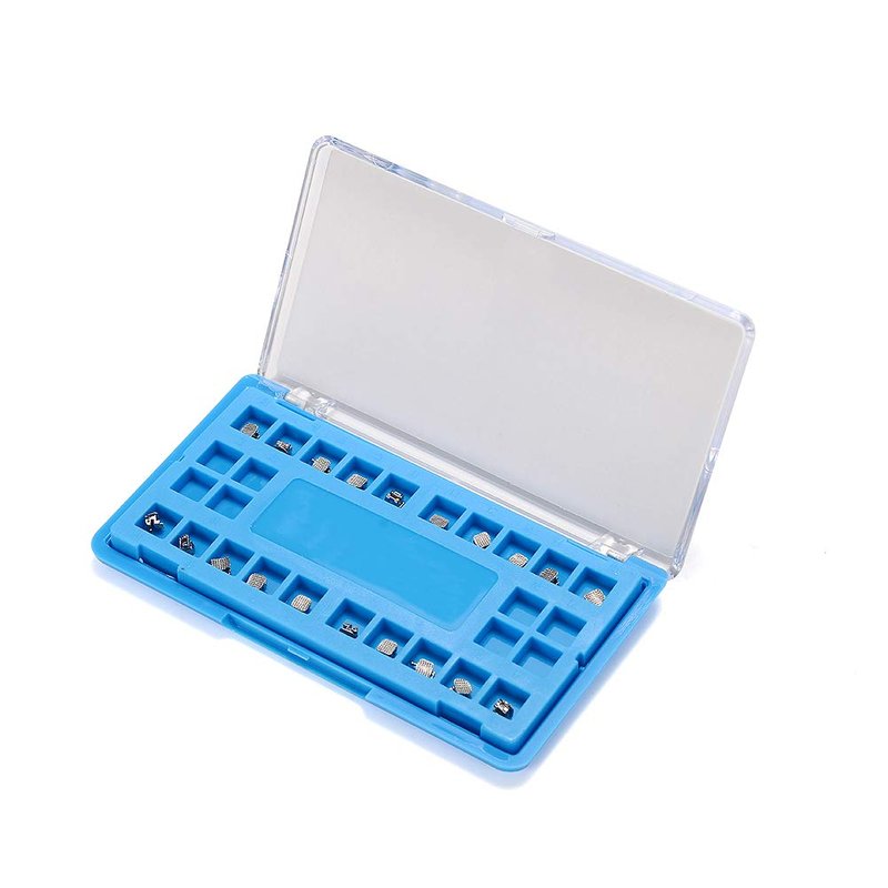 SNAWOP Orthodontic Self-Ligating Brackets 20PCS Dental Metal Braces with Open Tools Slot. MBT 022 3-4-5 with Hooks