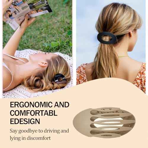 8 PCS Flat Hair Clips for Women, French Design Flat Hair Claw Clips, Strong Hold Matte Hair Barrettes for Women Thin Hair, Duck Billed Hair Clips for Daily Styling Christmas Gifts