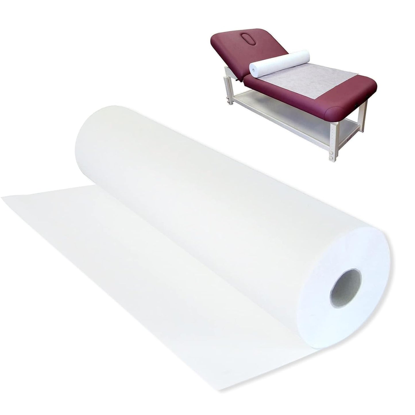 Disposable Non-Woven Bed Sheets - Waterproof Spa & Massage Table Covers | 31" x 70", 50 Pcs Roll