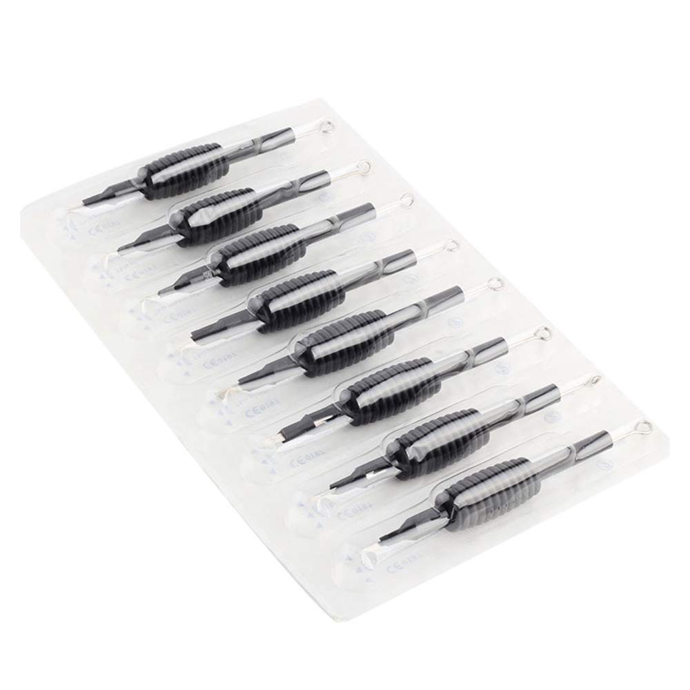50PCS Disposable Sterilized Conjoined Tattoo Needles and Tubes Grip 5RL(19mm)