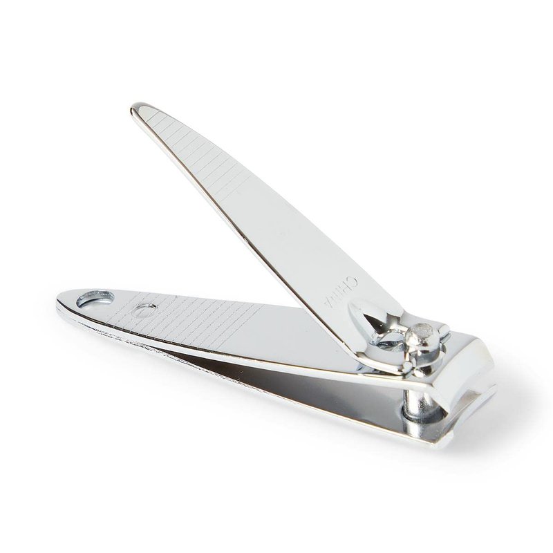 Medline Fingernail Clippers, Heat-Treated Steel, Precision Clipping, Ridged Edge for Improved Grip, Chrome-Finish, Box of 24 Each