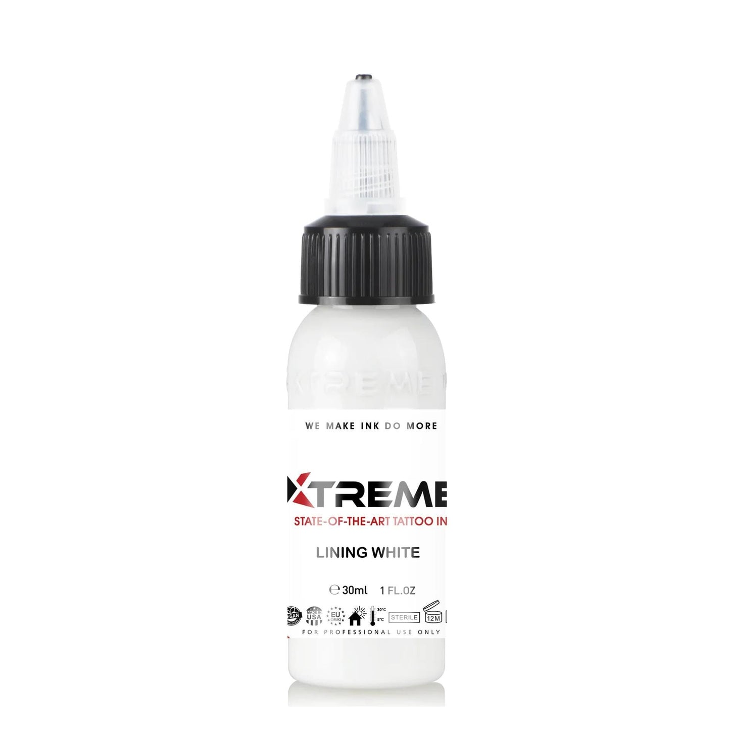 Xtreme Tattoo Ink, Versatile Medium Viscosity for Precision Tattooing, Rich Hue, Quick Healing, Water Based and Premium Quality, Highest Safety Standards - Ready-to-Use Tattoo Ink (Lining white, 4 oz)