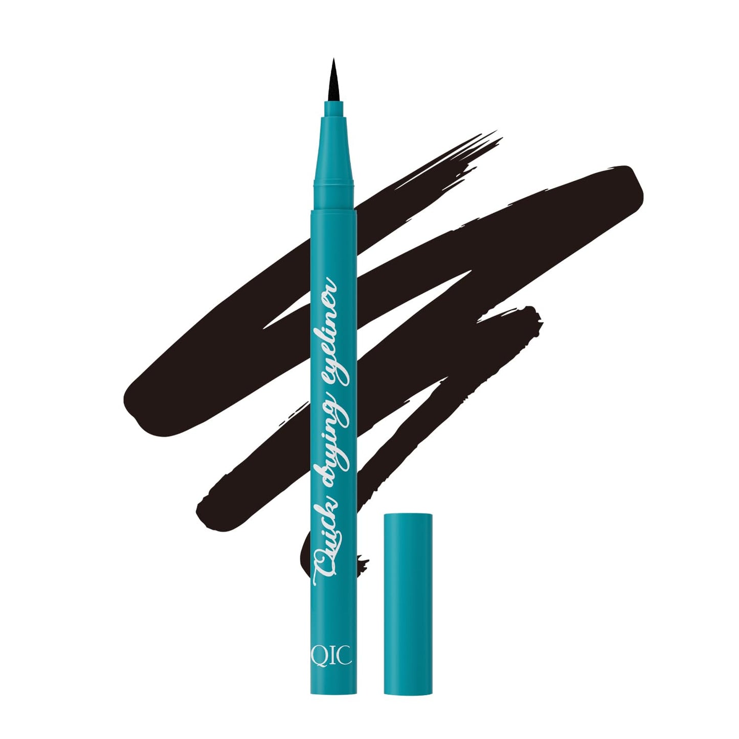 Liquid Eyeliner - Smudge-Proof Felt Tip Pen | Long-Lasting High-Pigmented Vegan Liner - Jet Black, 0.04 oz