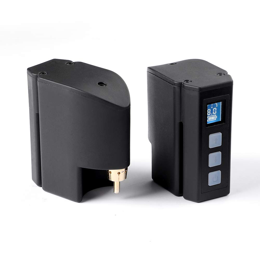 Mini Tattoo Battery - Rechargeable USB Power Supply with Digital Display | RCA Connector P198-RCA