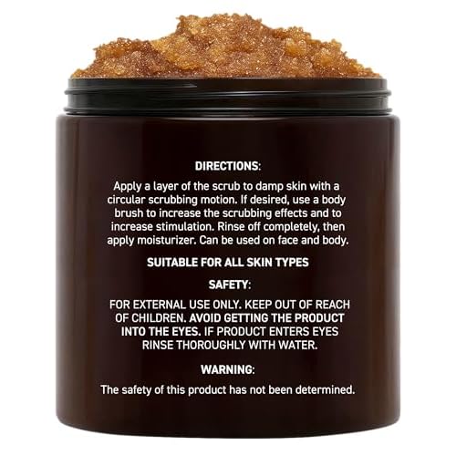 Brooklyn Botany Brown Sugar Body Scrub - Moisturizing and Exfoliating Body, Face, Hand, Foot Scrub - Fights Acne, Fine Lines & Wrinkles, Great Gifts For Women & Men - 10 oz