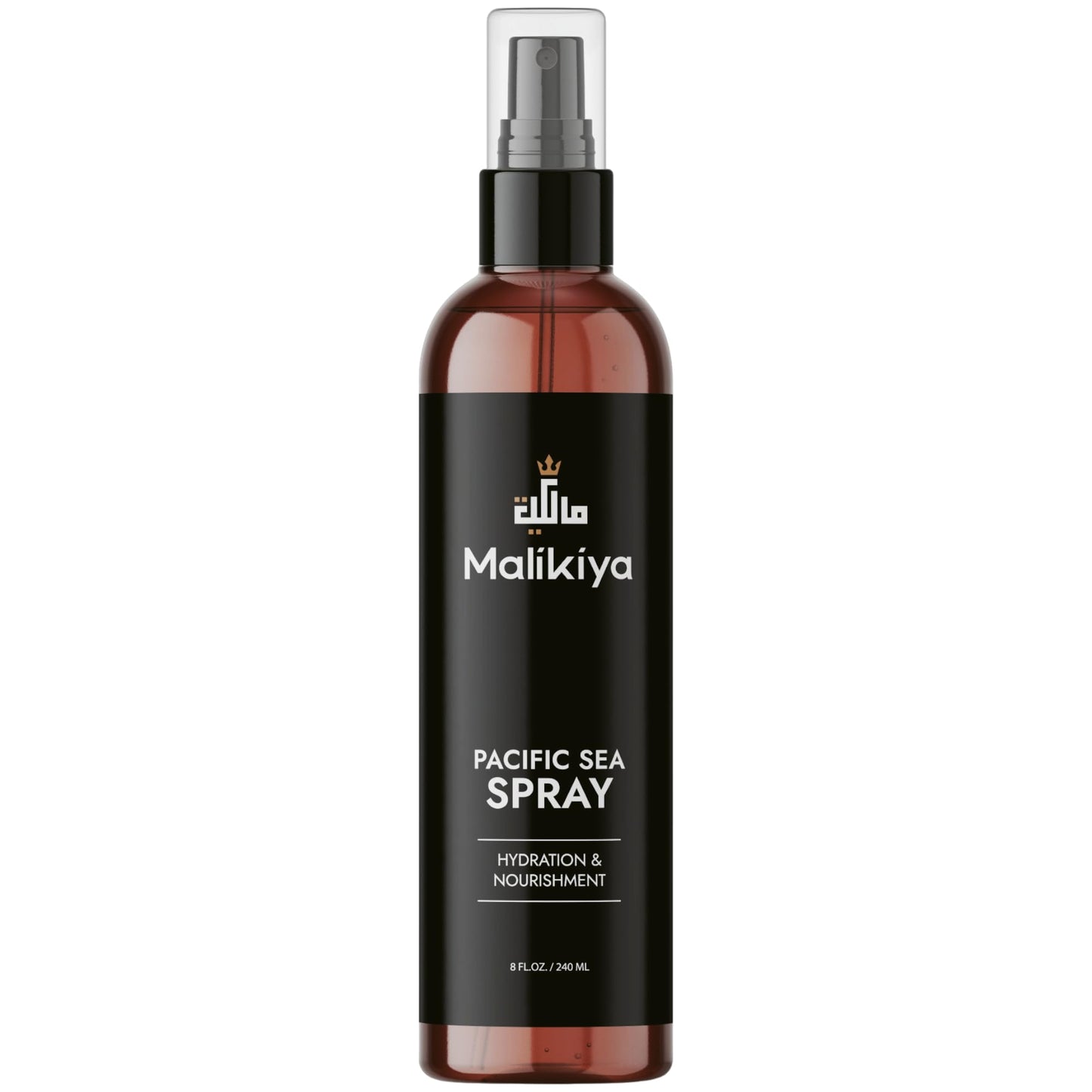 Malikiya Sea Salt Spray for Hair– Beach Waves, Fluffy Textured Hair | Natural, Non-Greasy, No Crunch, Firm Hold | Coconut Water & Sea Kelp | 8 oz