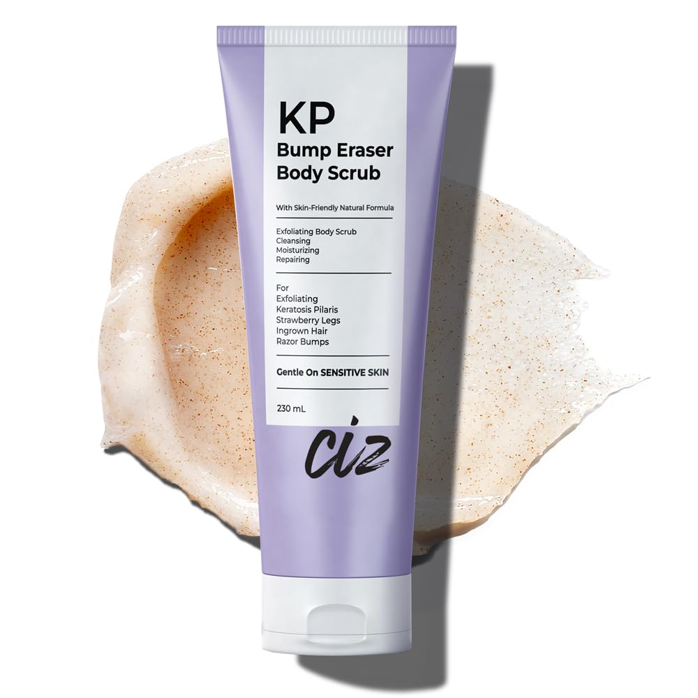 BellamiLuxx KP Bump Eraser Body Scrub: Exfoliating Keratosis Pilaris, Strawberry Skin Treatment - Smooths Rough, Bumpy, Dry Skin on Arms, Legs, Buttocks - KP Scrub Wash Helps Reduce Ingrown Hair Bumps
