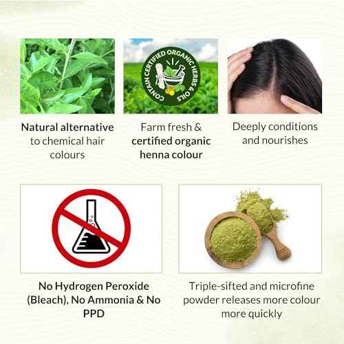 Indus Valley Organic Henna Hair Colour Kit for Women- Chemical-Free, 100% Grey Coverage, Natural Soft Black Henna Powder - Vegan, Herbal Hair Dye, Infused with Plant Based Ingredients
