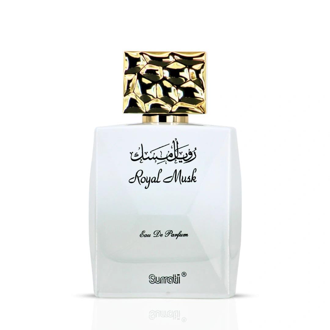 Surrati Royal Musk Eau de Parfum for Women 100ML | Long Lasting Arabian Perfume Spray with Citrus, Musk & Rose Notes