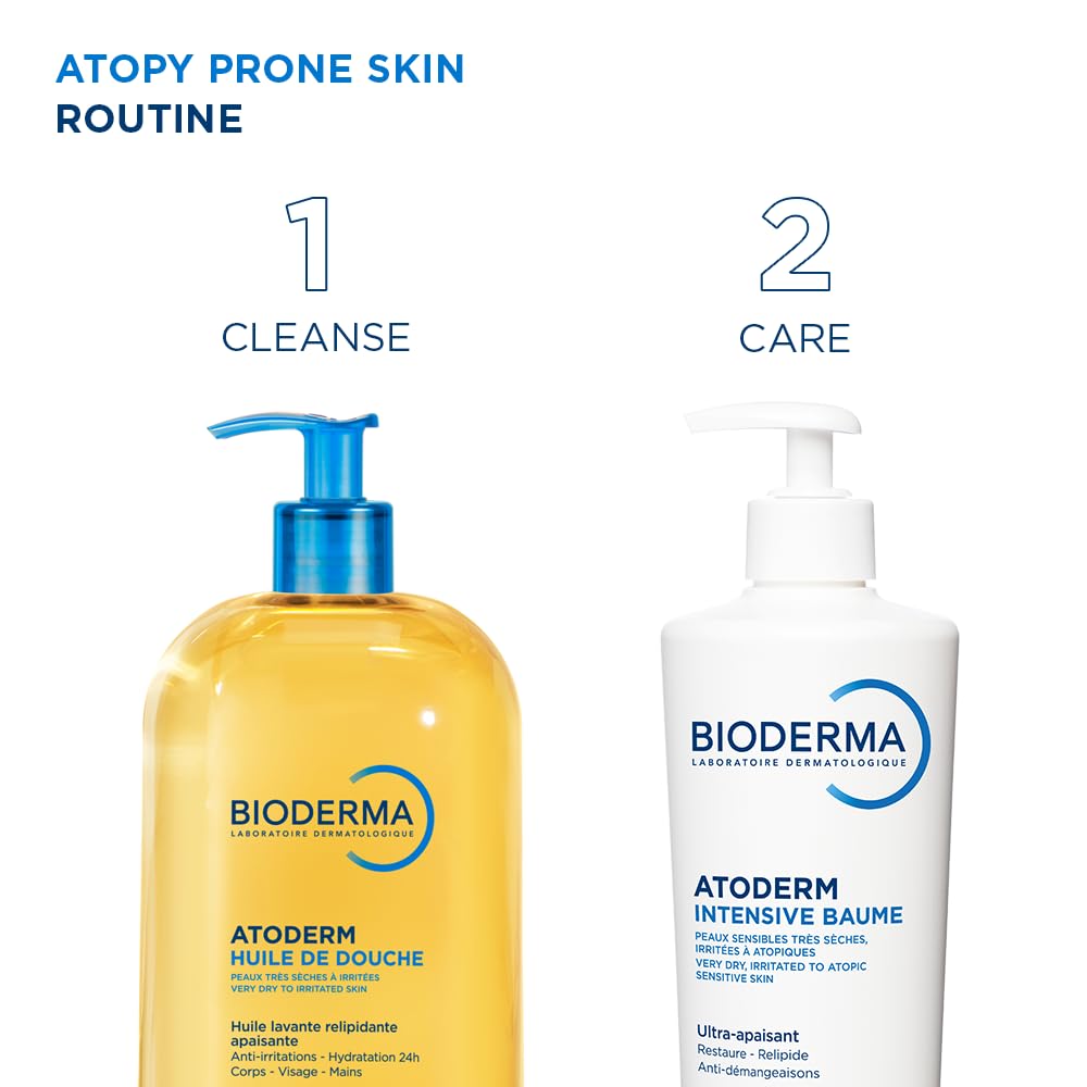 Bioderma Atoderm Intensive Balm - Ultra-Nourishing Body Cream for Dry Skin | 16.9 Fl Oz (Pack of 2)