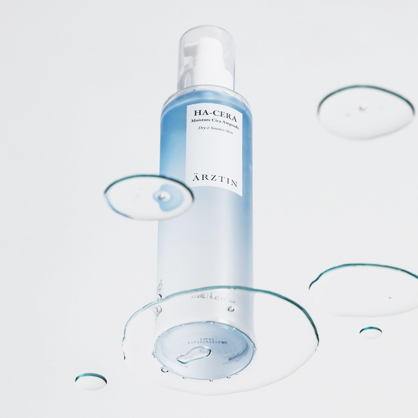 HA-CERA Moisture Ampoule, 6.42 fl oz, Calming Deep Moisturizing Serum with CICA Ceramide Hydrolyzed Hyaluronic Acid