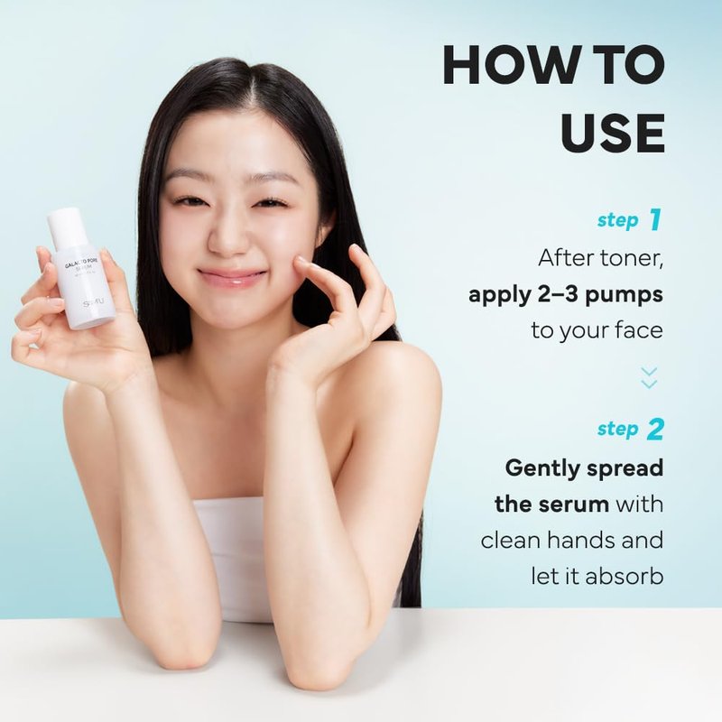 SAM'U Galacto Pore Serum – Pore Minimizing Facial Serum with Galactomyces For Glass Skin – Korean Skin Care, Tightening & Hydrating with AHA, PHA, BHA, Suitable for Acne-Prone Skin – 1.35 Fl. Oz
