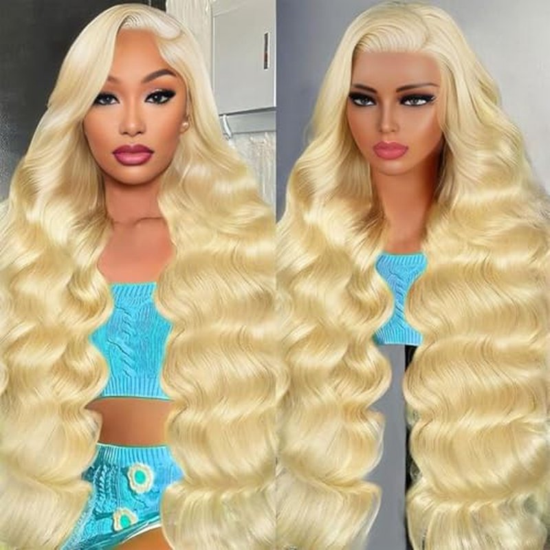30 Inch 613 Lace Front Wig Human Hair 200 Density Blonde Wig Human Hair 613 13x6 HD Lace Frontal Wig Body Wave Lace Front Wigs Human Hair Pre Plucked 613 Wig for Women