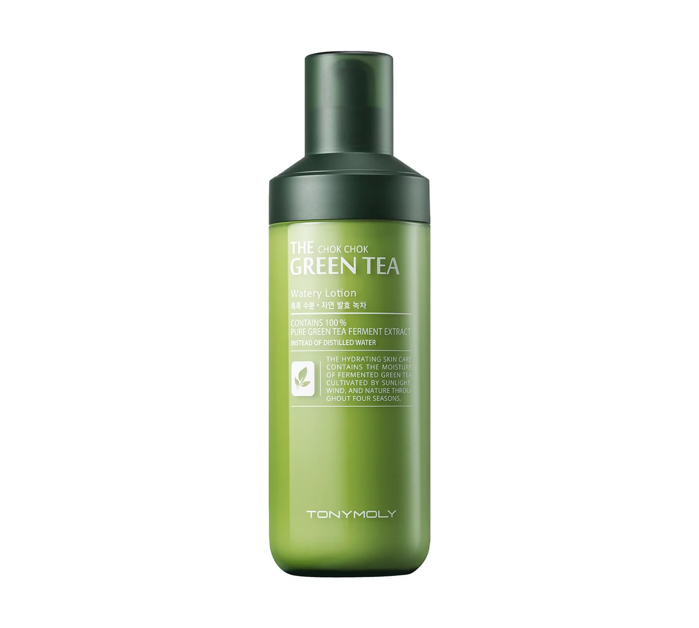 TONYMOLY The Chok Chok Green Tea Watery Lotion – Hydrating Korean Body & Face Moisturizer with Green Tea Extract – Lightweight, Soothing Lotion for Soft, Smooth Skin, 160ml
