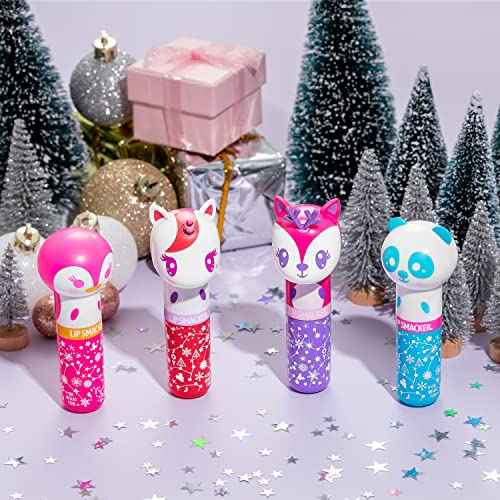 Lip Smacker Lippy Pals Unicorn Holiday, Flavored Moisturizing & Smoothing Soft Shine Lip Balm, Hydrating & Protecting Fun Tasty Flavors, Cruelty-Free & Vegan - Cotton Candy Dream