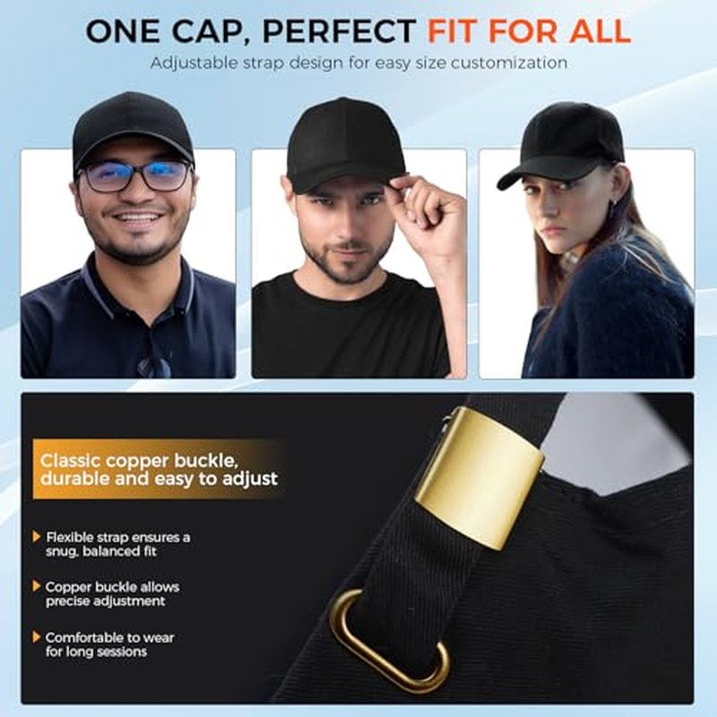 Red Light Hair Growth Cap - Laser Hair Growth Cap, The Adjustable Portable Laser Cap, Promote Hairs