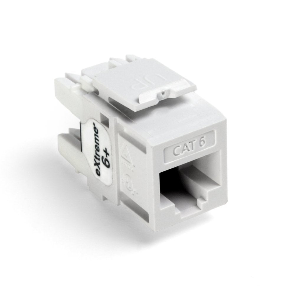 Leviton Extreme 6+ QuickPort Connector, CAT 6, 61110-RW6, White