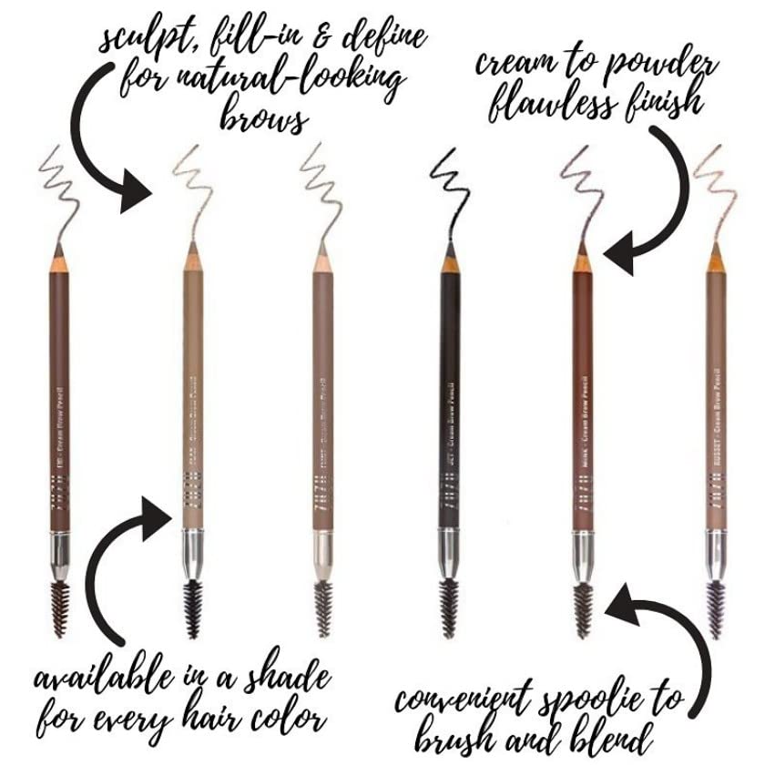 ZUZU LUXE Cream Brow Pencil - Sculpt & Define Eyebrows | Fig Brunette, Vegan & Cruelty-Free, 0.044 oz