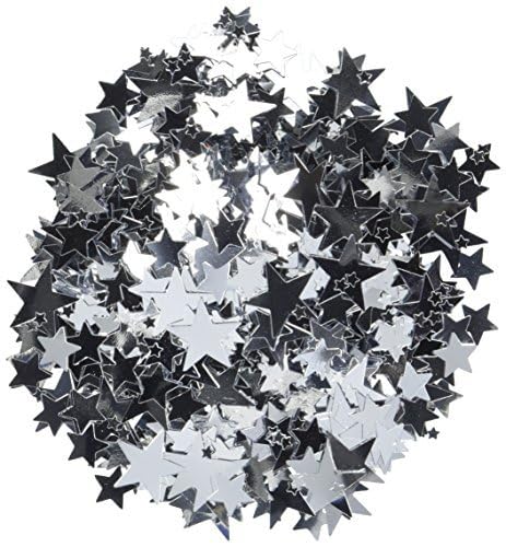 Silver Metallic Star Confetti - 2.5 oz. (1 Count) ? Fun & Shiny Decoration for Parties and Events