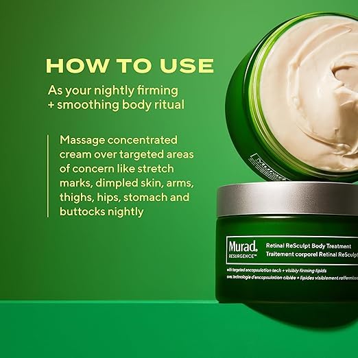 Murad Retinal ReSculpt Body Treatment | Firming Body Cream with Encapsulated Retinal & Shea - 5.0 Fl Oz