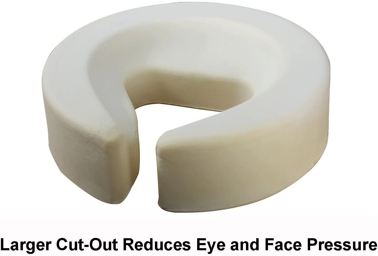 Universal Headrest Face Cushion - Massage Table & Chair Pillow | Black, 13 x 13 x 4 Inch