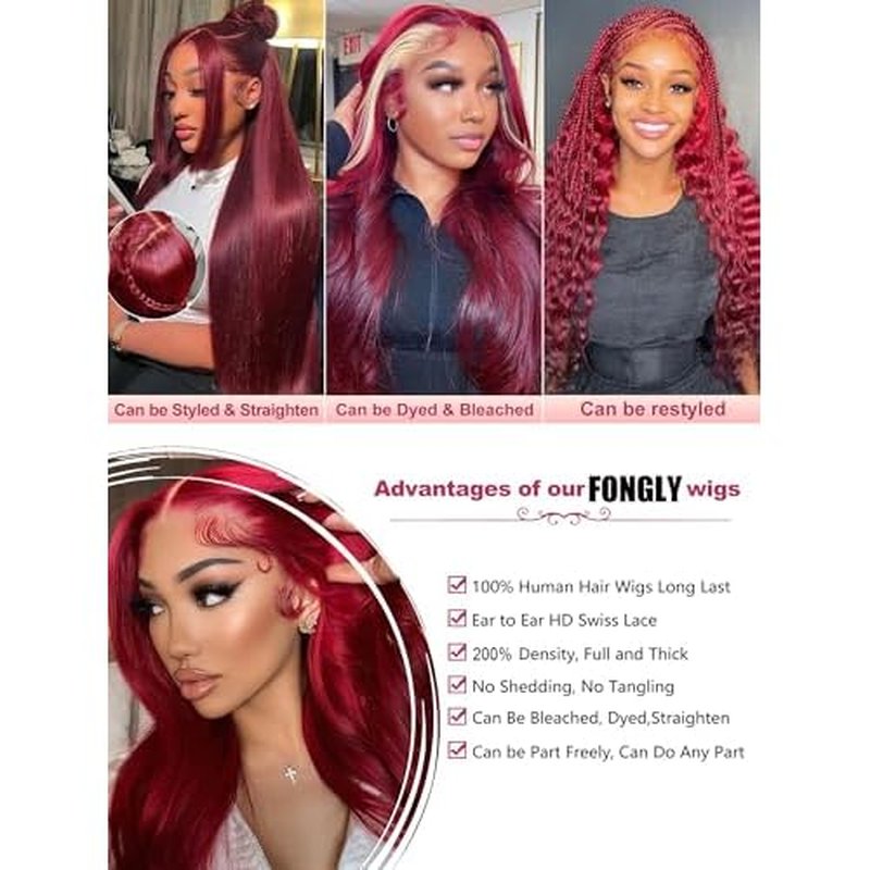 99j 13x4 Body Wave Lace Front Wigs Human Hair Pre Plucked 200 Density HD Lace Front Wigs for Women Glueless Wigs Human Hair Natural Black Color 22 Inch