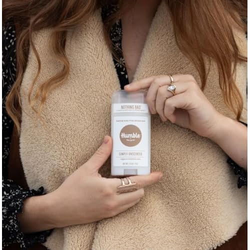 HUMBLE BRANDS Aluminum-Free Deodorant, Vegan and Cruelty- free, Formulated for Sensitive Skin, Simply Unscented, 2.5 Ounce (Pack of 1)