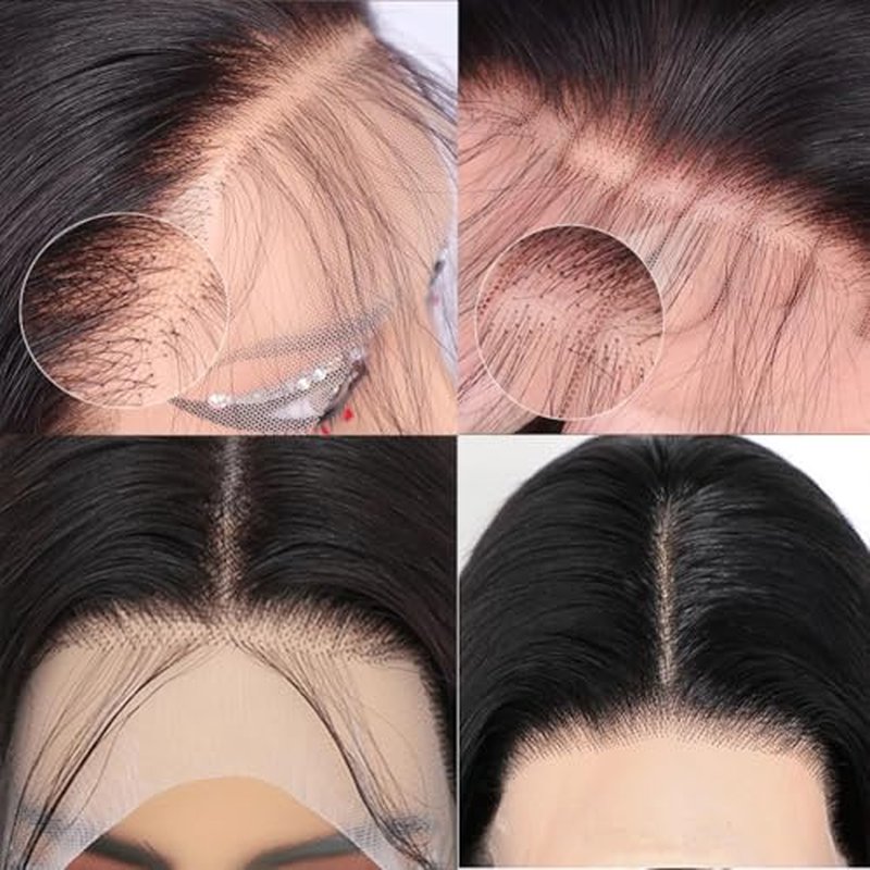 Straight Lace Front Wigs Human Hair Pre Plucked 13x4 HD Lace Frontal Wigs for Women Brazilian Virgin Human Hair Wig With Baby Hair Glueless Natural Color 180 Density 26 Inch