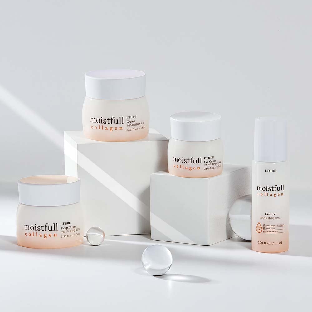 ETUDE Moistfull Collagen Cream - Deep Moisturizing Face Moisturizer with Macadamia Oil & Lupinus Protein | 2.53 Fl Oz